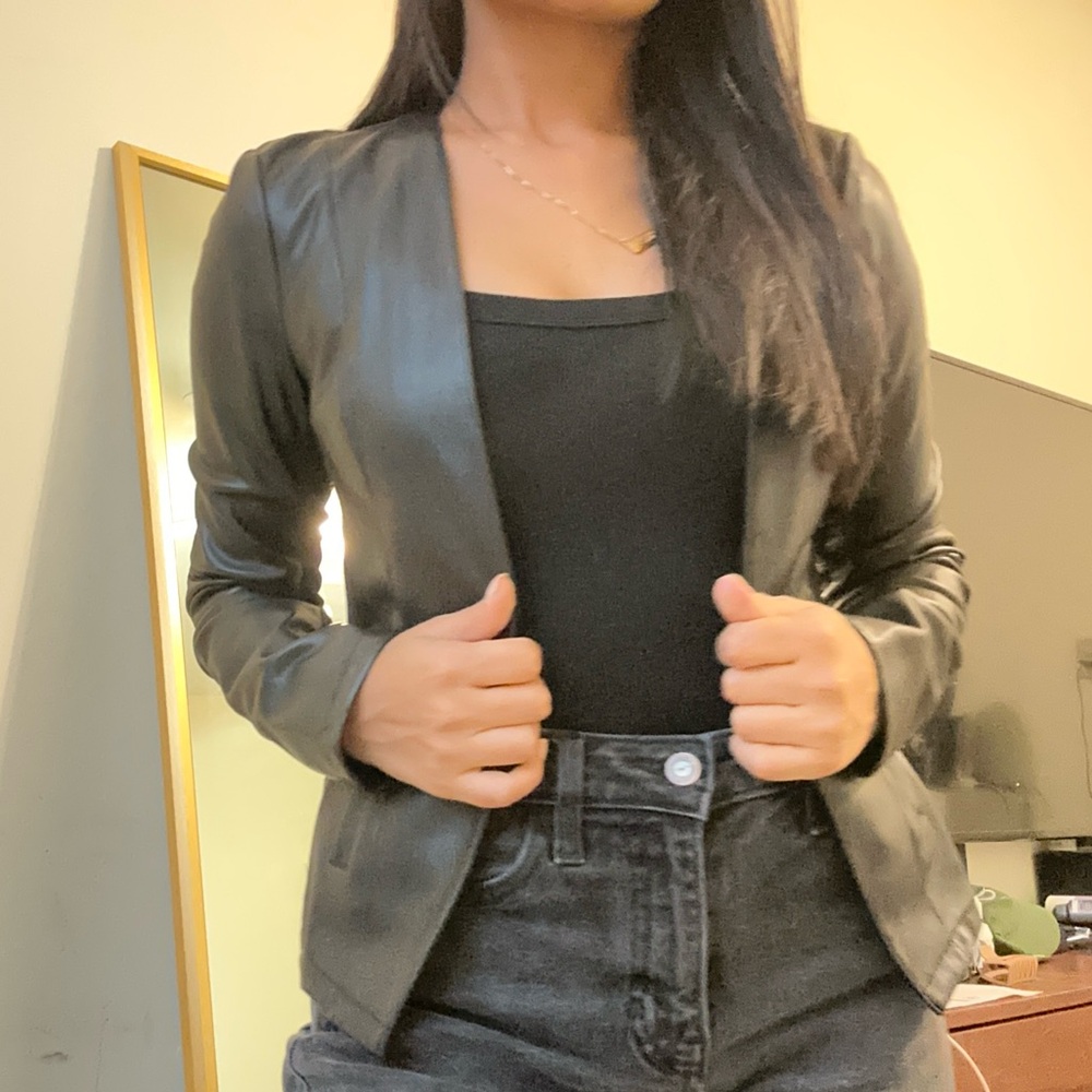Dynamite Sleek Black Leather Jacket
